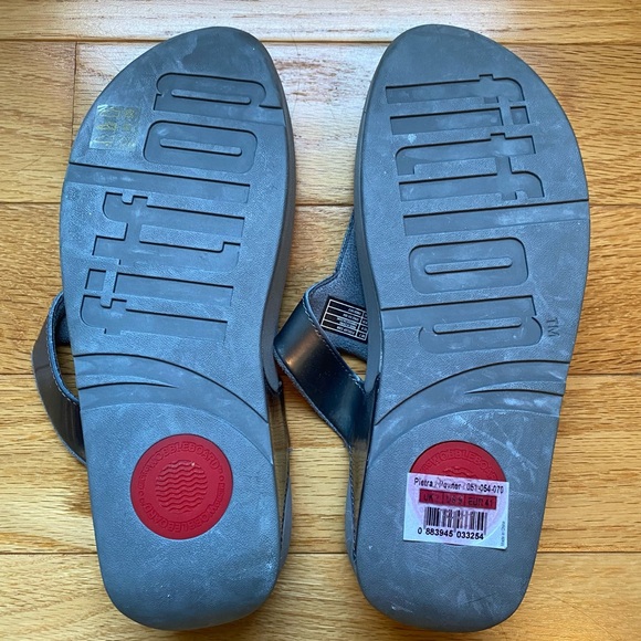 FitFlop womens Lulu thong sandals grey size 9 - Picture 4 of 5